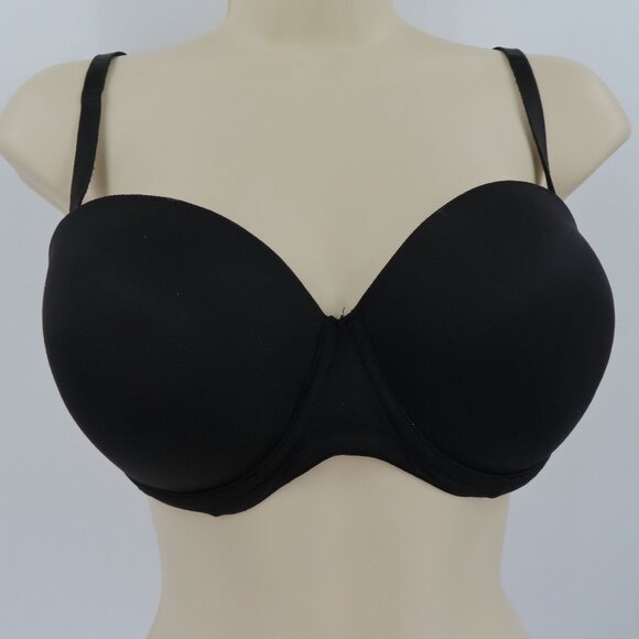 PINK Victorias Secret 32DD Wear Everywhere Multiway Push Up Black Bra Underwire - Picture 3 of 15